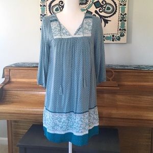 Old Navy Boho Prairie Dress With Tassel Ties
